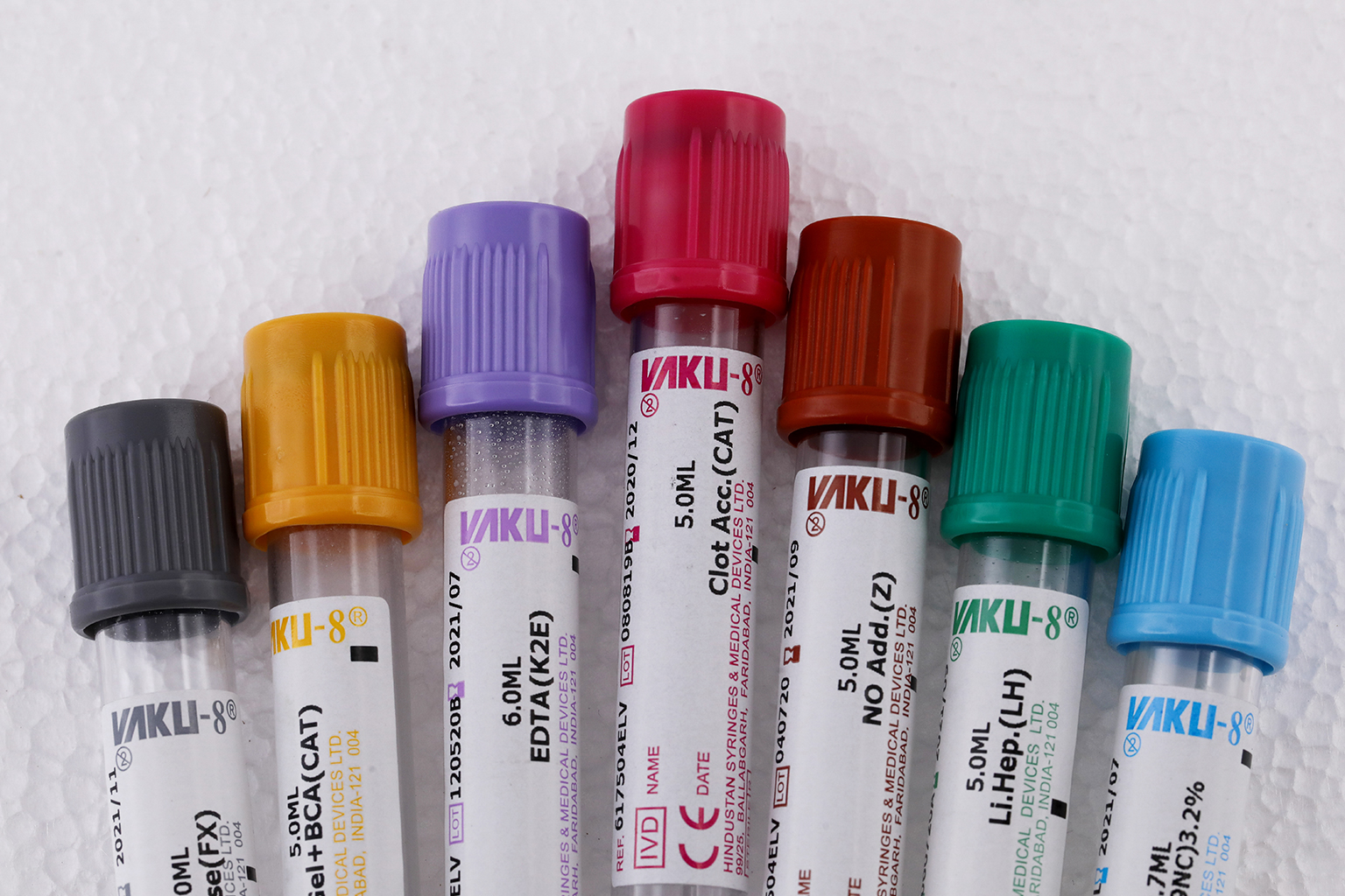 Colour Codes of Evacuated Blood Collection Tubes