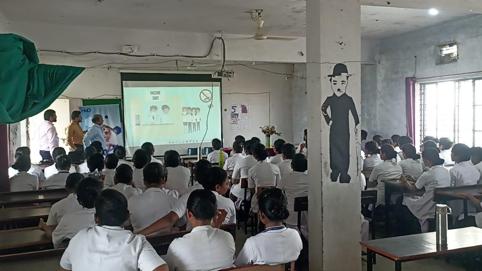 NSI,Safe Injection Practices and Introduction Safety Devices at Sumantai Wasnik Nursing College NAGPUR 