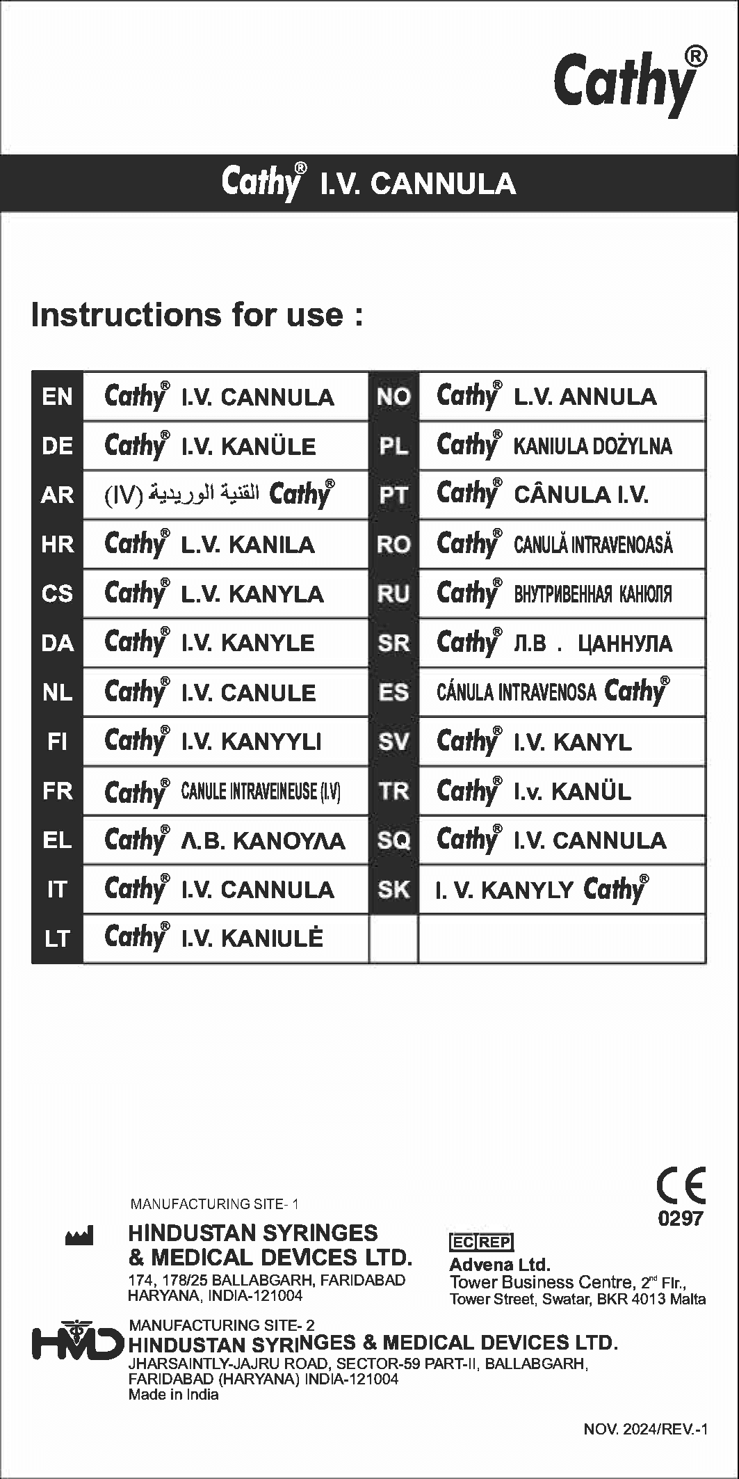 Cathy Plus IFU