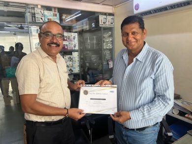 25year Certificate to Hitech Pharma Ahmedabad Mr Rameshbhai