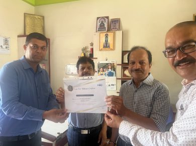 25 year Certificate to Dynamic Enterprise Baroda Mr Raju bhai & Mr Pankajbhai