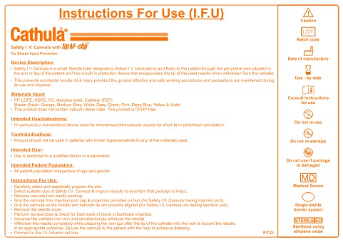 Cathula+ tip M-clip Safety I.V. Cannula