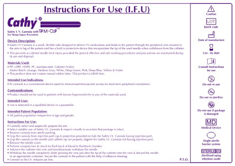 Cathy+ SIP M-CLIP Safety I.V. Cannula